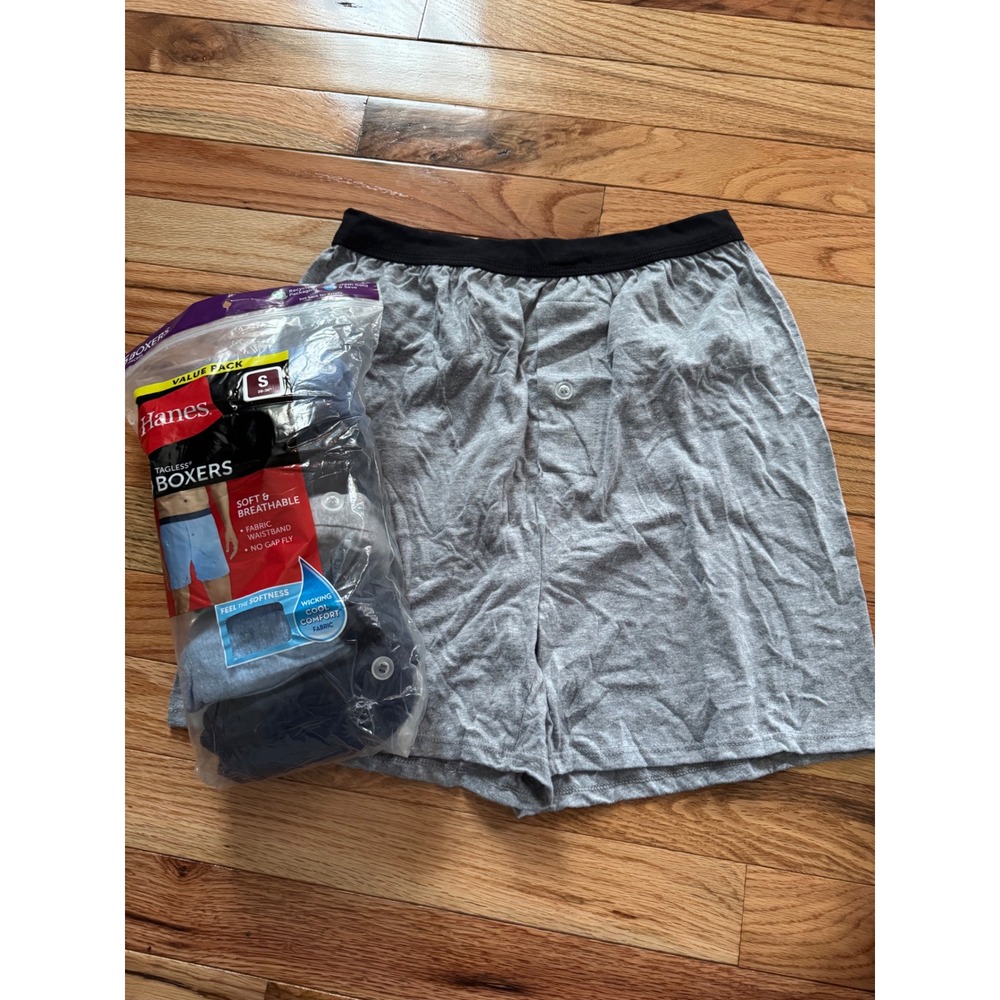 Hanes Mens Tagless Boxers 6Pack Small 28-30 Wicking Cool Comfort Multi Color NWT